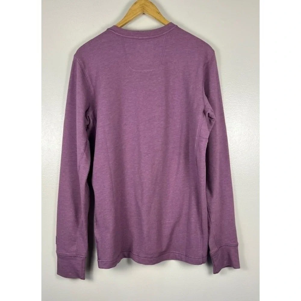 The North Face Mens Medium Purple Long Sleeve Crew Neck Heathered Active Top